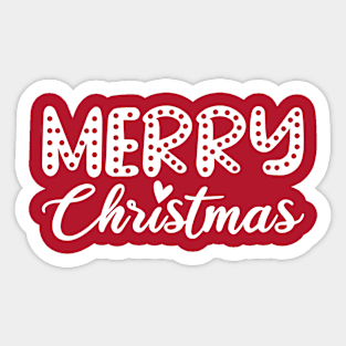 Merry Christmas Dots Sticker